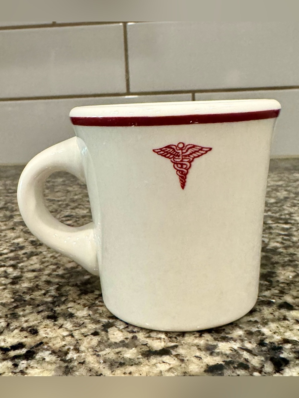 Vintage US Army Medical Corp Coffee Mug Restaurant Ware Buffalo China